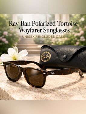 Ray-Ban RB2132 Wayfarer Polarized Brown Tortoise Classic Sunglasses Unisex
